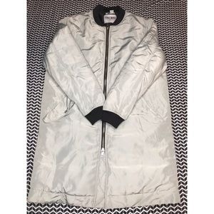 H&M- Long Bomber Jacket- Size L. New without tags.